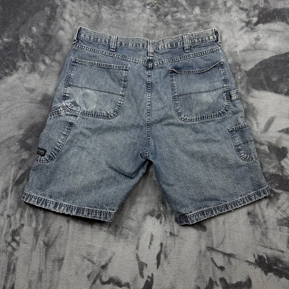 Wrangler Carpenter Shorts Mens 38 Blue Denim Five Star Premium Utility Rugged
